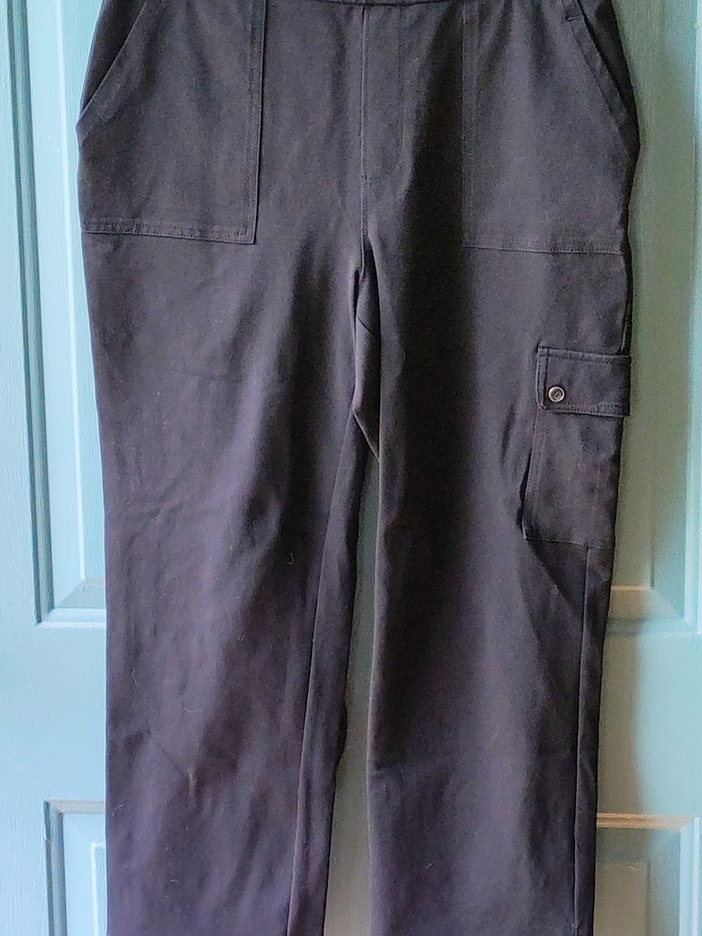 Susan Graver - Black Cropped Cargo Pants